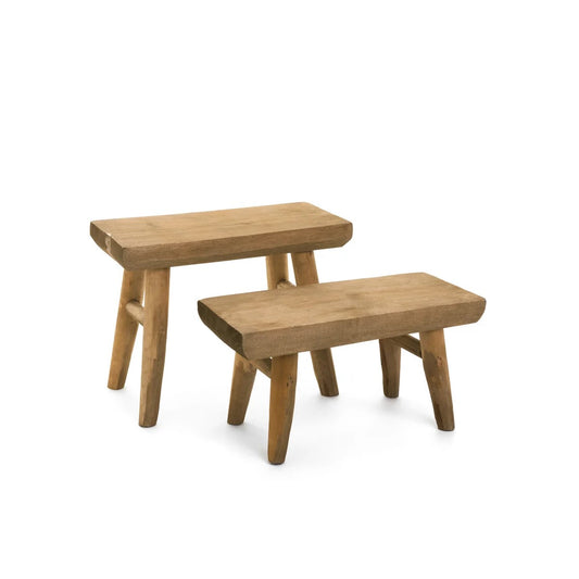 Decorative Med Stool Paulwnia Wood