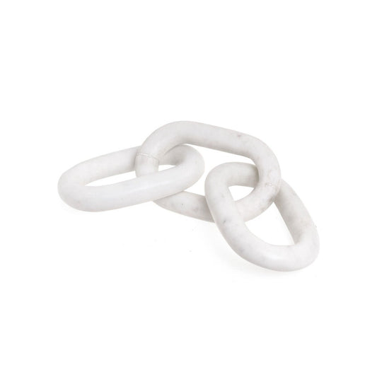 White Marble Links Decorative Chain